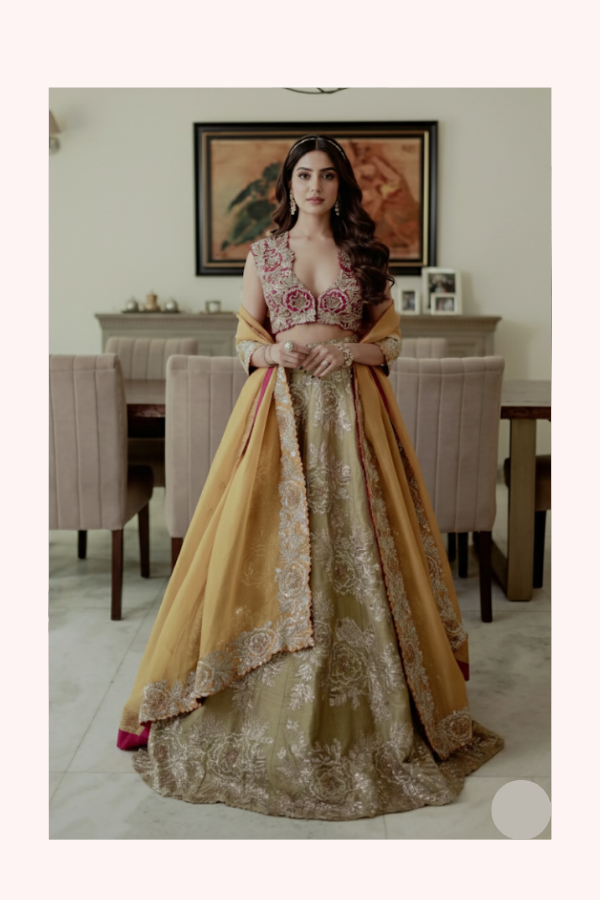Mrunalini Rao Rosette Lehenga