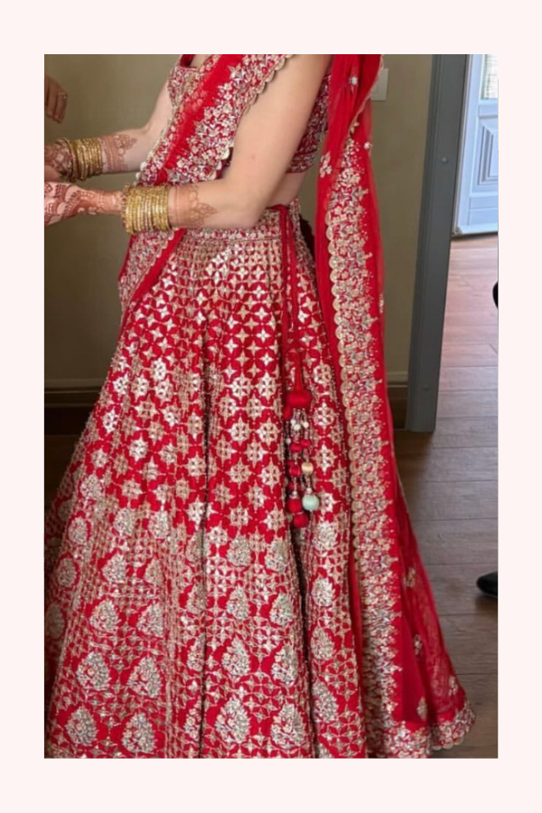 Anita Dongre Red Lehenga Set