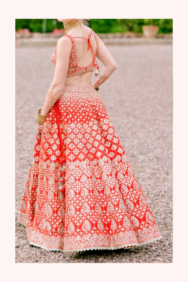 Anita Dongre Red Lehenga Set