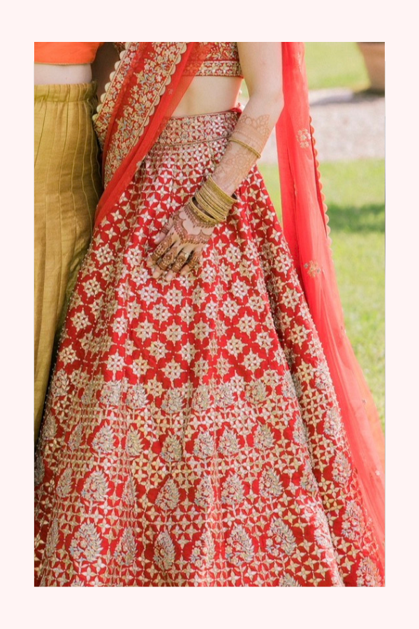 Anita Dongre Red Lehenga Set