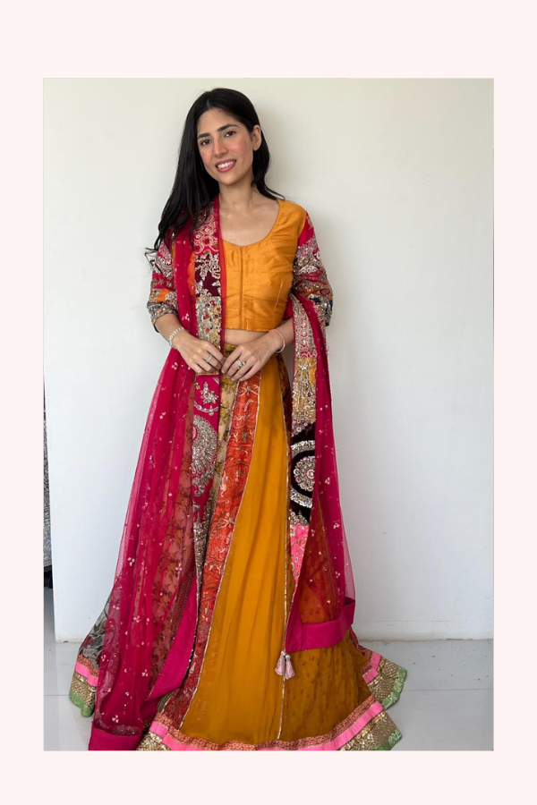 Dolly J Multicolour Embroidered Lehenga Set