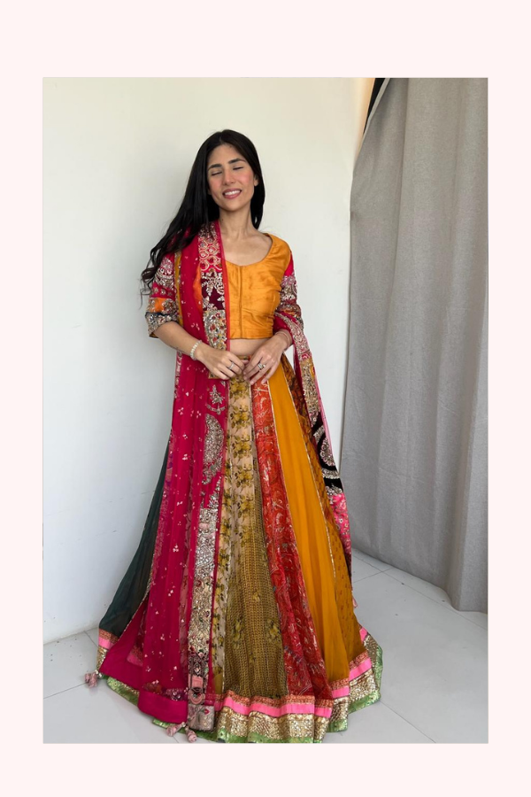 Dolly J Multicolour Embroidered Lehenga Set