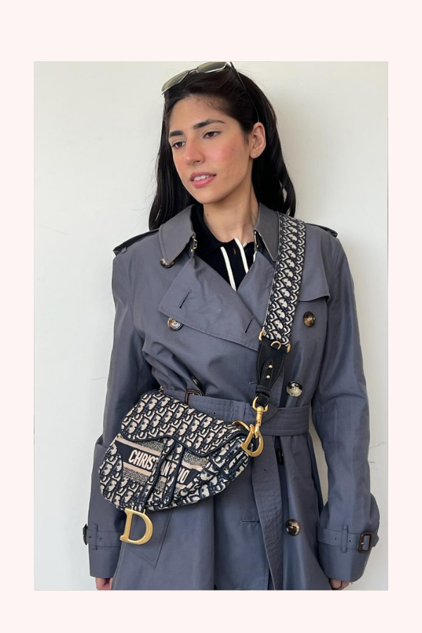 Dior Saddle Bag – Blue Dior Oblique Embroidery
