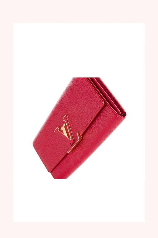 Louis Vuitton Red Leather Capucines Wallet