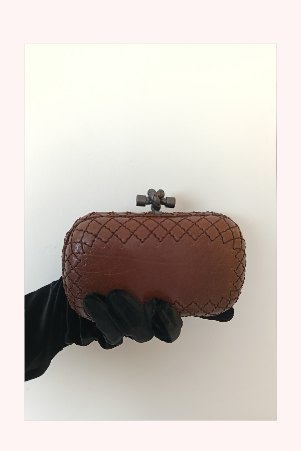 Bottega Veneta Intrecciato Knot Clutch