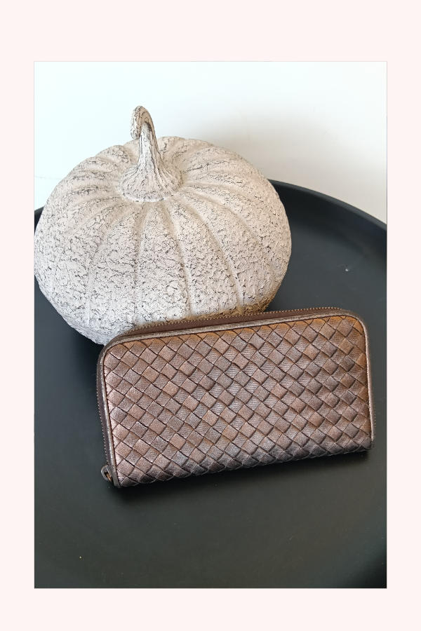 Bottega Veneta Intrecciato Zip Around Wallet