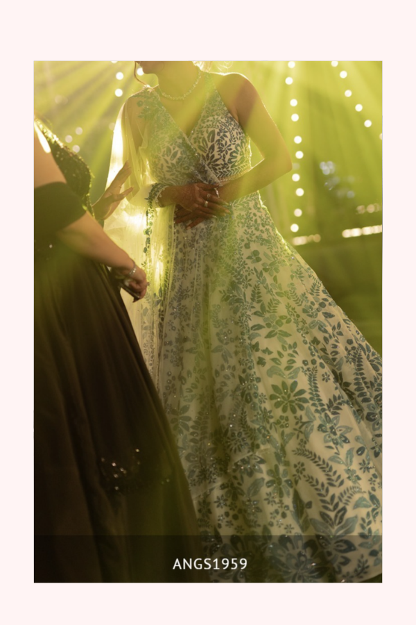 Seema Gujral Floral Embroidered Lehenga Set