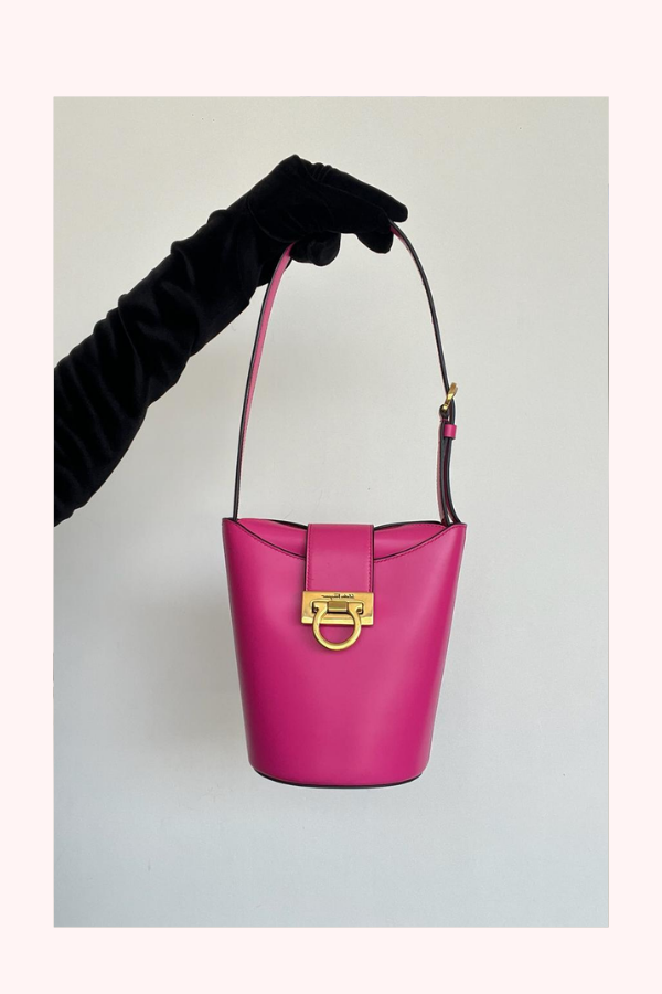 Salvatore Ferragamo Trifolio Pink Small Shoulder Bag
