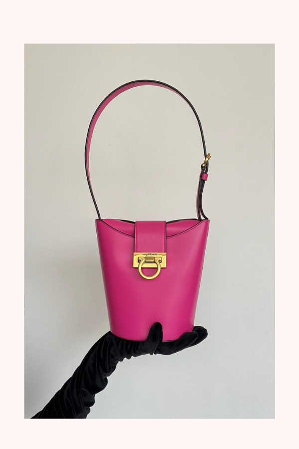 Salvatore Ferragamo Trifolio Pink Small Shoulder Bag