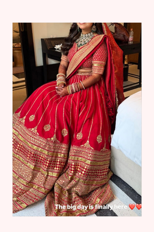 Sabyasachi Red Bridal Lehenga Set