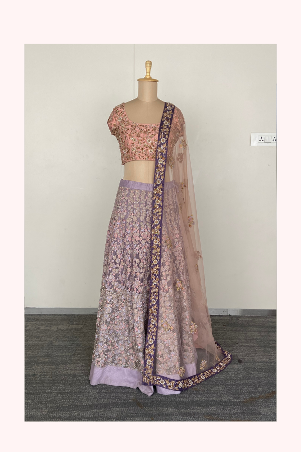 Shyamal & Bhumika Embroidered Pastel Lehenga Set