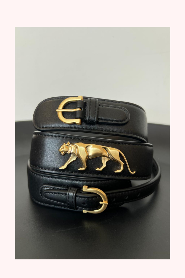 Sabyasachi Royal Bengal Tiger Leather Belt Size 34