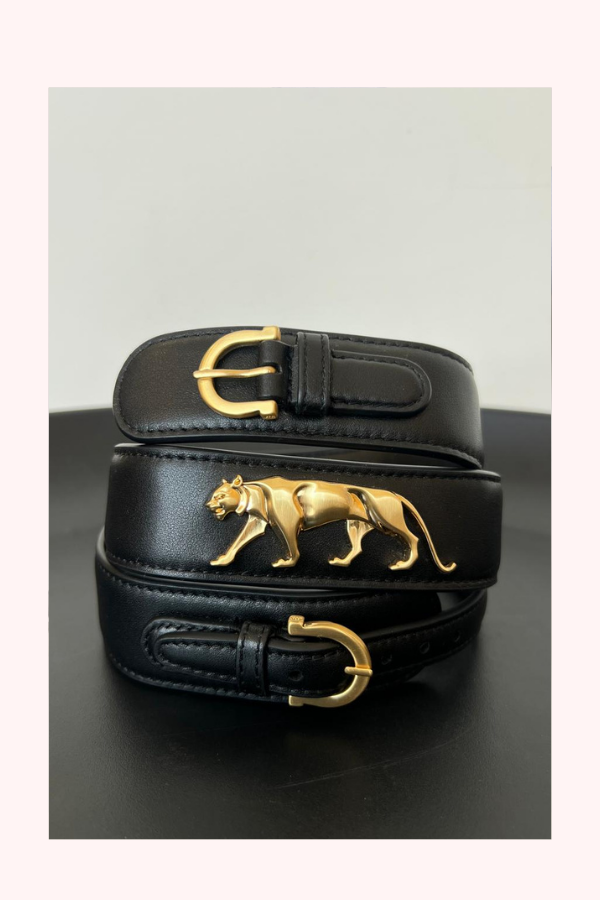 Sabyasachi Royal Bengal Tiger Leather Belt Size 34