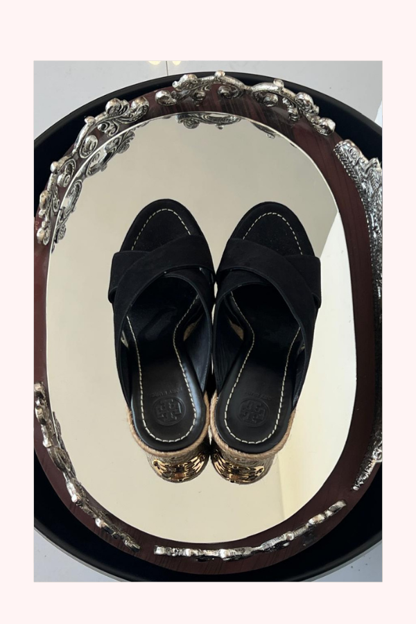 Tory Burch Black Wedges Size 9