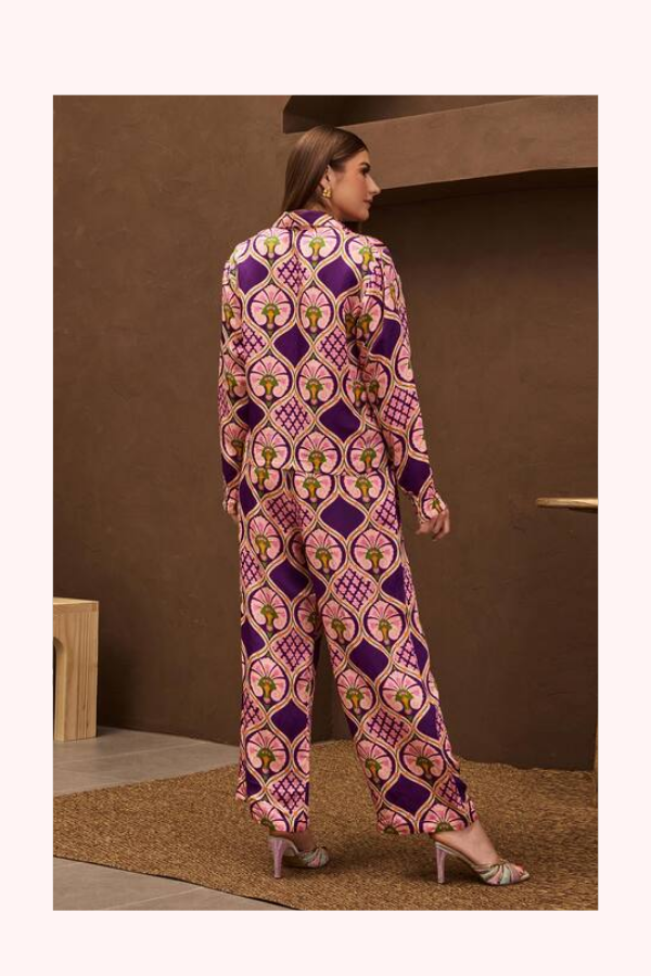 Papa Don't Preach Shirt And Wide Legged Pant Set