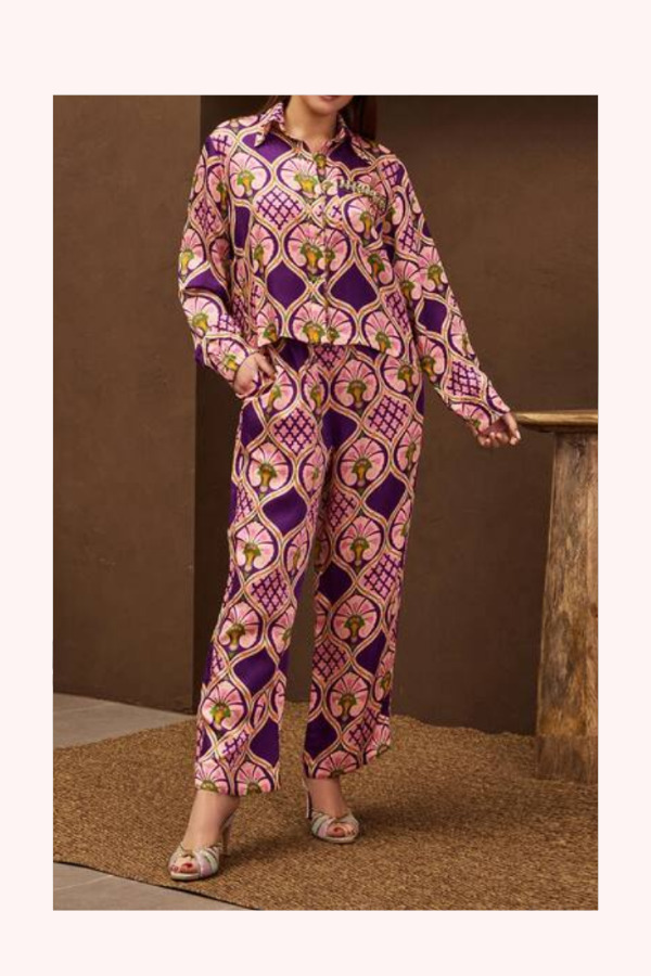 Papa Don't Preach Shirt And Wide Legged Pant Set