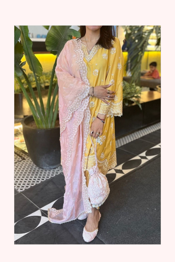 Mul Mul Embroidered Suit Set