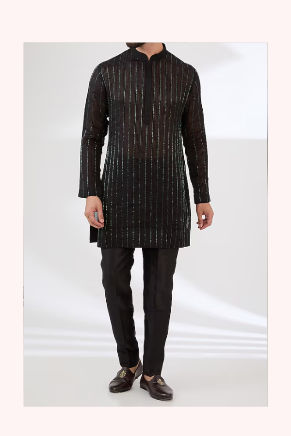 Sawan Gandhi Nehru Jacket Set