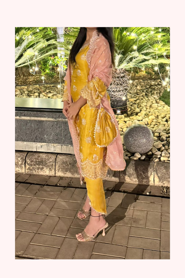 Mul Mul Embroidered Suit Set