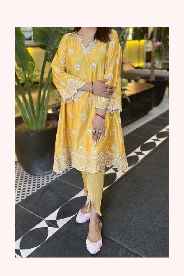 Mul Mul Embroidered Suit Set