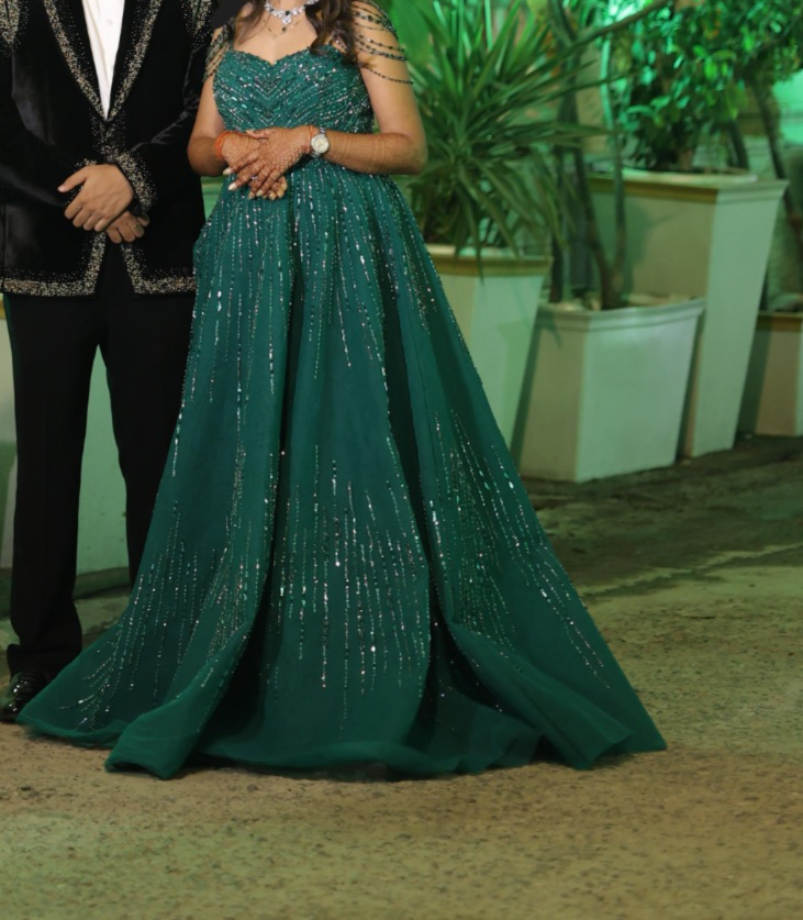 Shivani Awasty Emerald Green Ball Gown