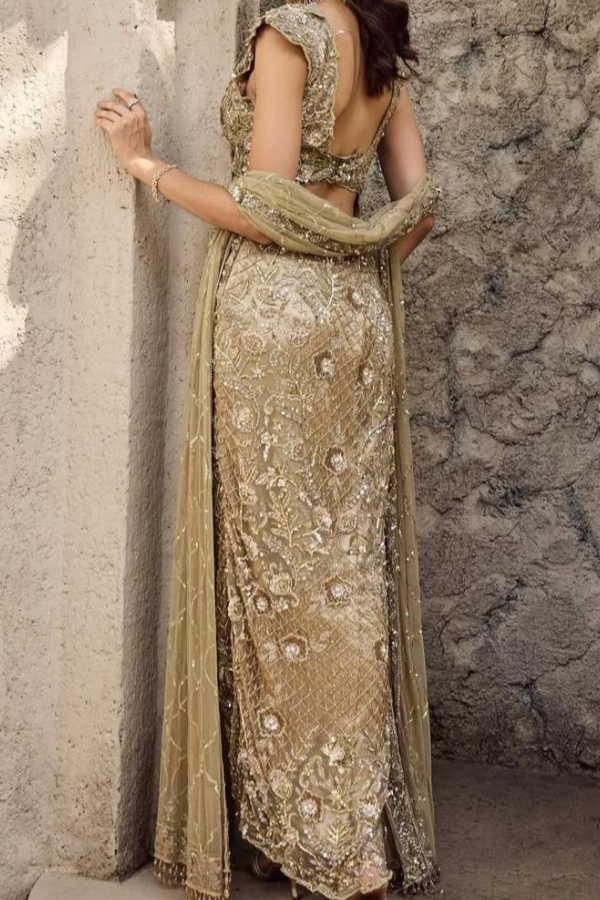 Mehul Gupta Gilded Cut Work Gown