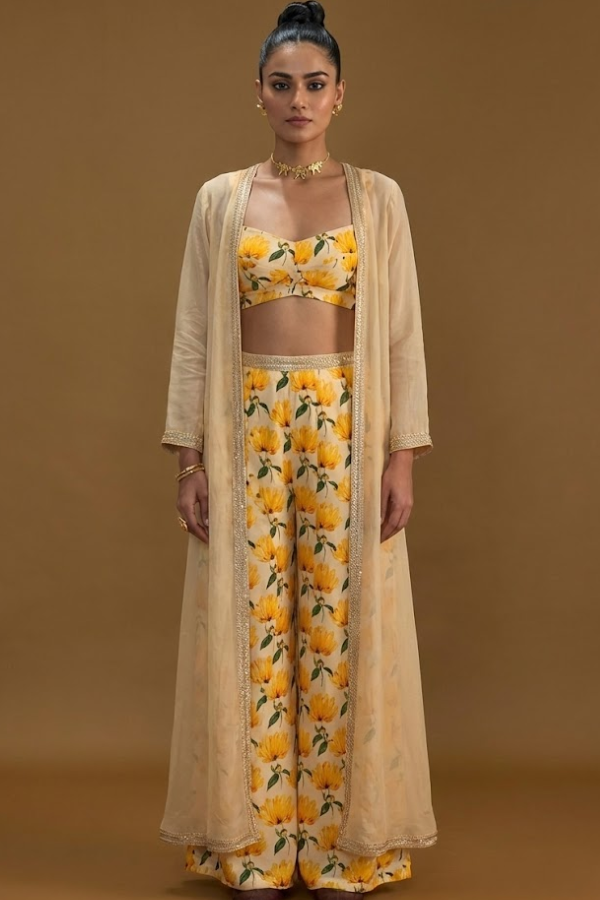 Masaba Vanilla Mist Cape Set