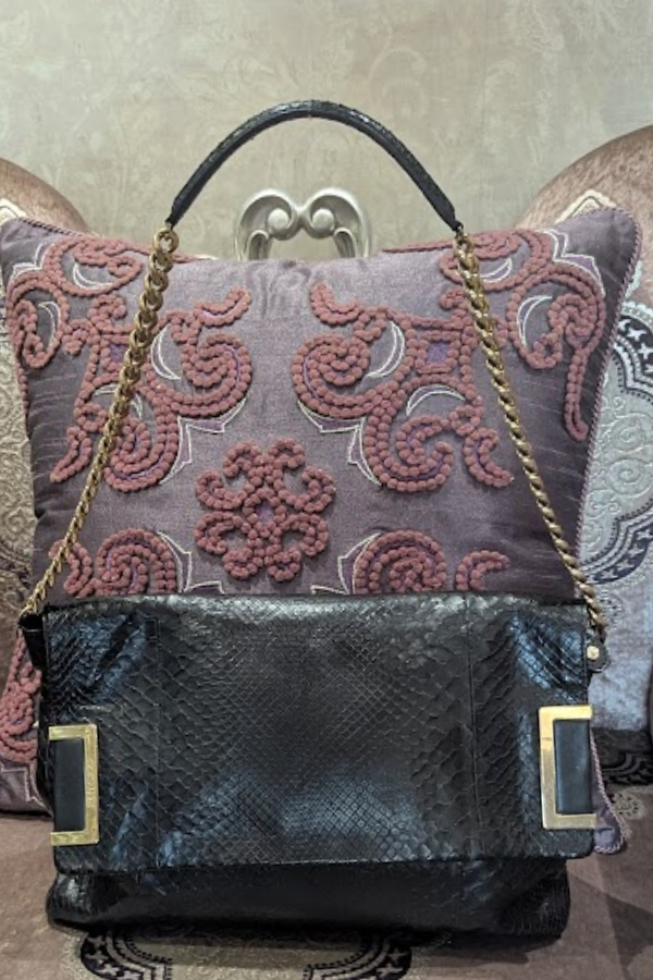 Jimmy Choo Black Leather Chain Shoulder Bag