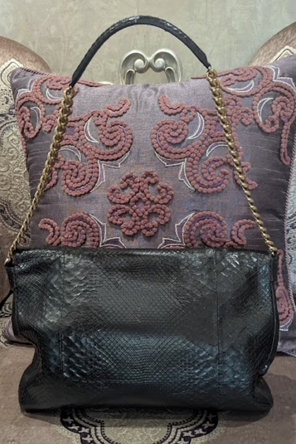 Jimmy Choo Black Leather Chain Shoulder Bag