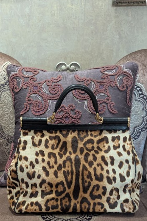 Dolce & Gabbana Leopard  Print Miss Sicily Handle Bag