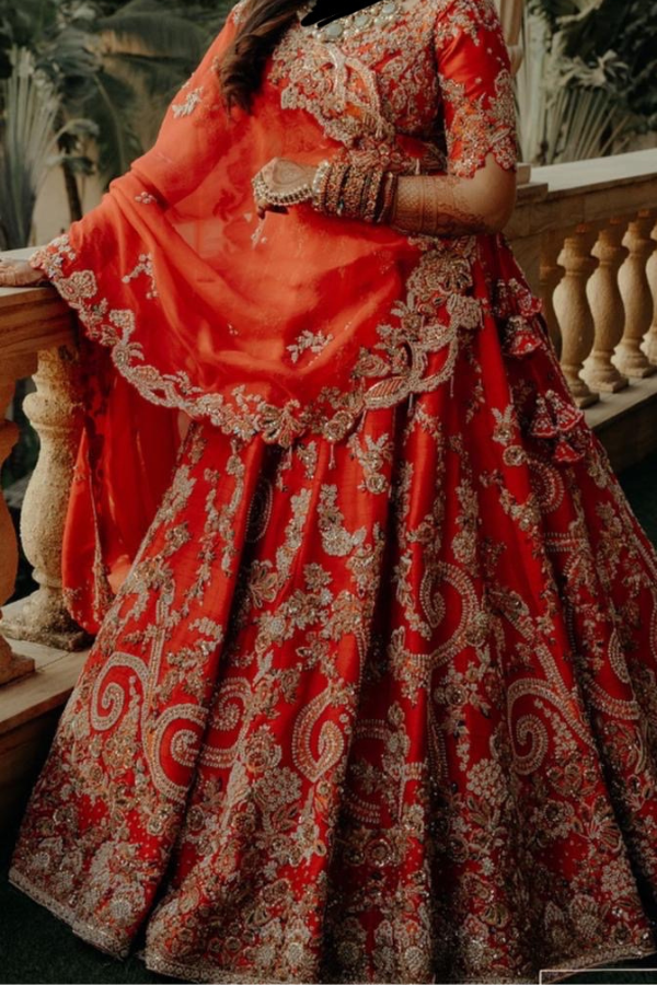 Dolly J Regal Red Dolly J Bridal Lehenga