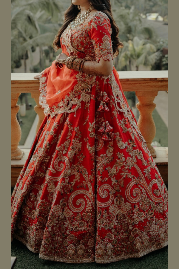 Dolly J Regal Red Dolly J Bridal Lehenga