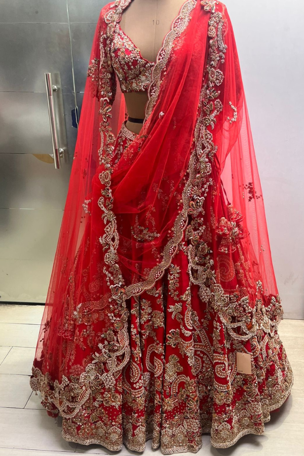 Dolly J Regal Red Dolly J Bridal Lehenga