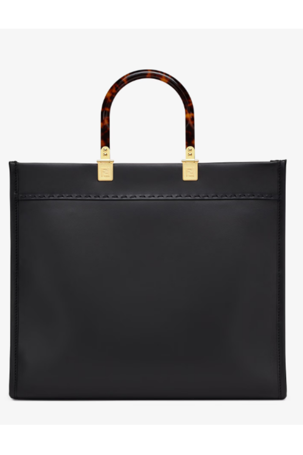 Fendi Sunshine Black leather shopper tote