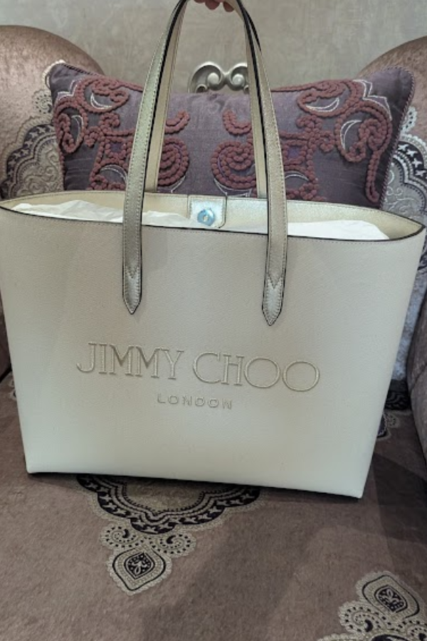 Jimmy Choo Canvas Tote Bag – Kuro Jimmy Choo Canvas Tote Bag – Kuro