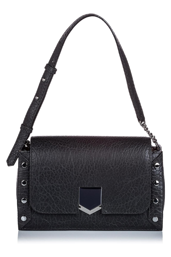 Jimmy Choo Lockett Grainy Leather Shoulder Bag