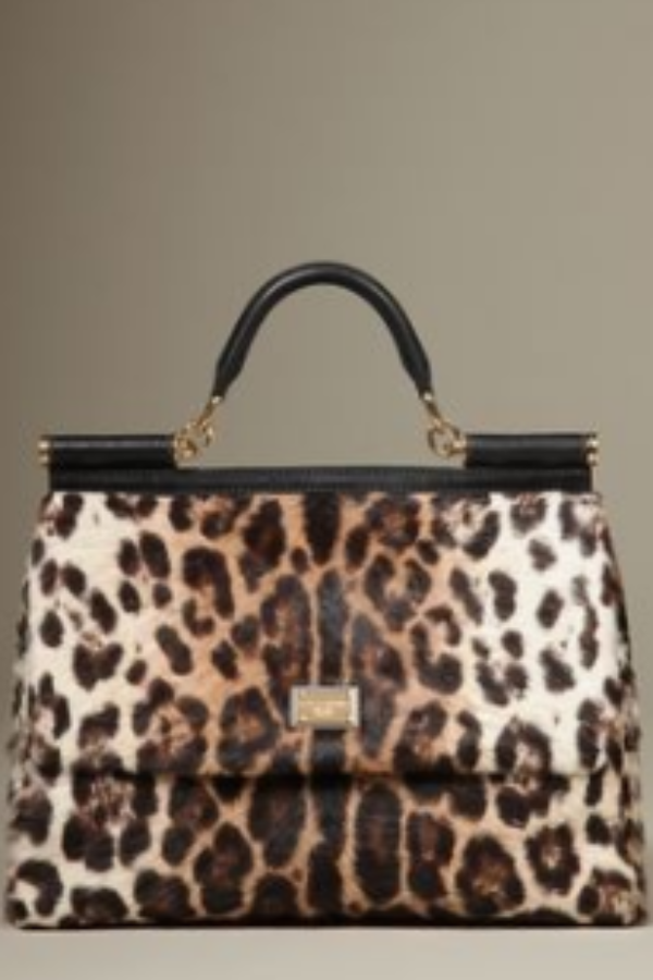 Dolce & Gabbana Leopard  Print Miss Sicily Handle Bag