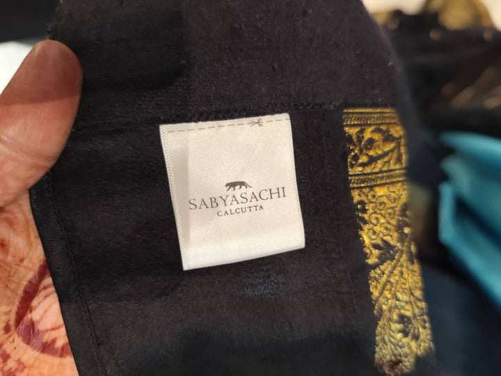 Sabyasachi Black & Gold Saree Set