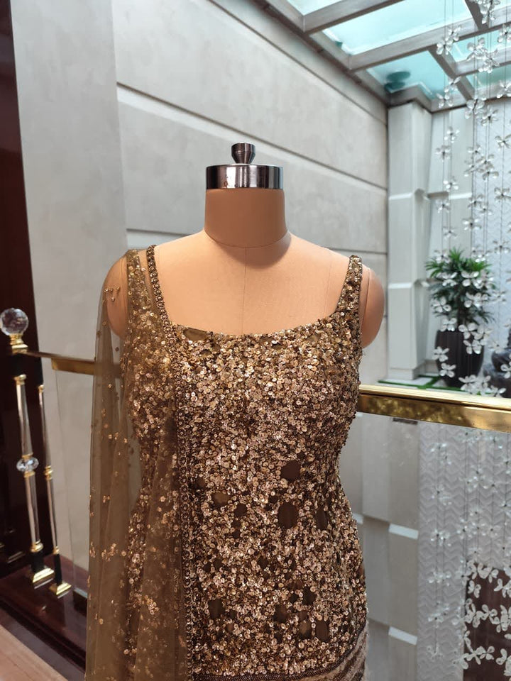 Sabyasachi Gold Embellished Suit Set