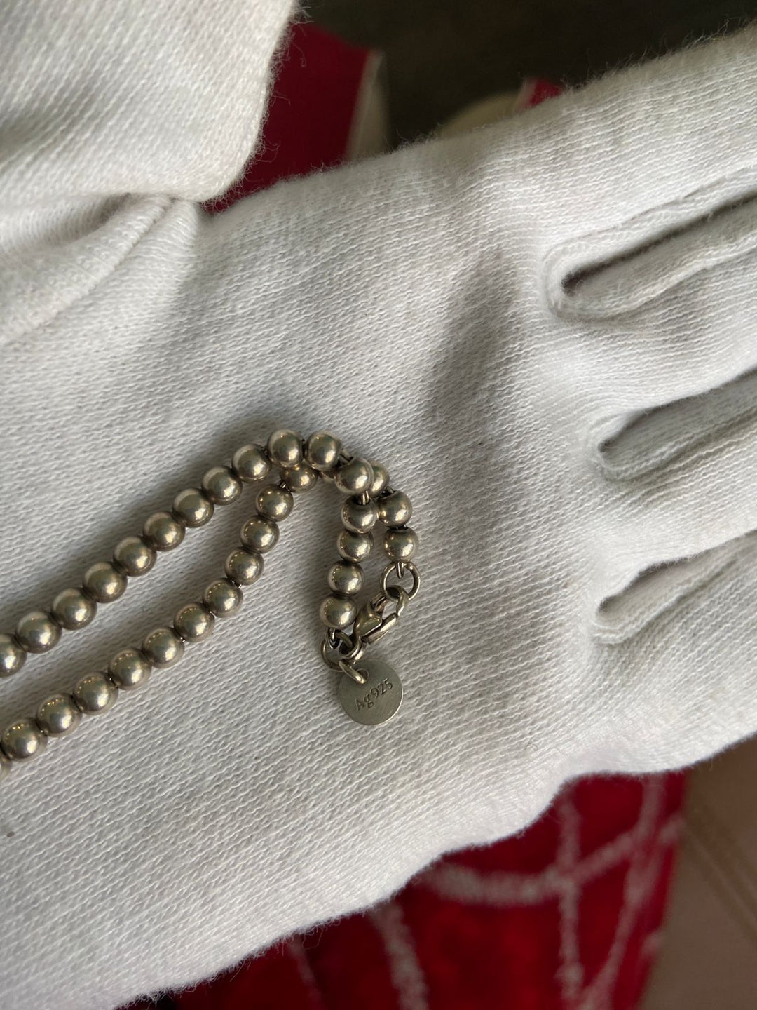 Tiffany & Co. Heart Charm Bead Bracelet