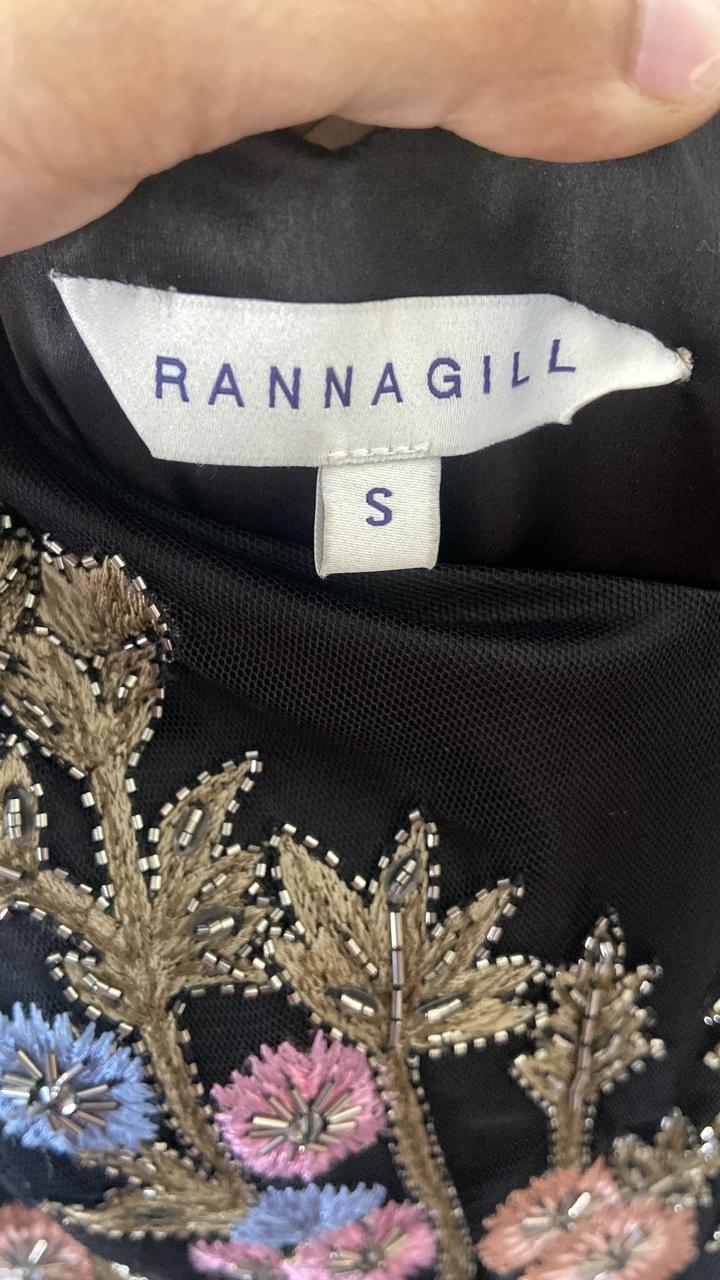 Rana Gill Midnight Bloom Embroidered Gown