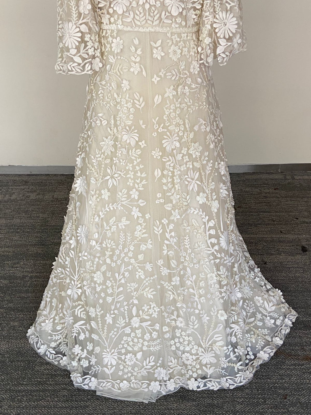 Pankaj & Nidhi Ivory Embroidered Gown with Jacket