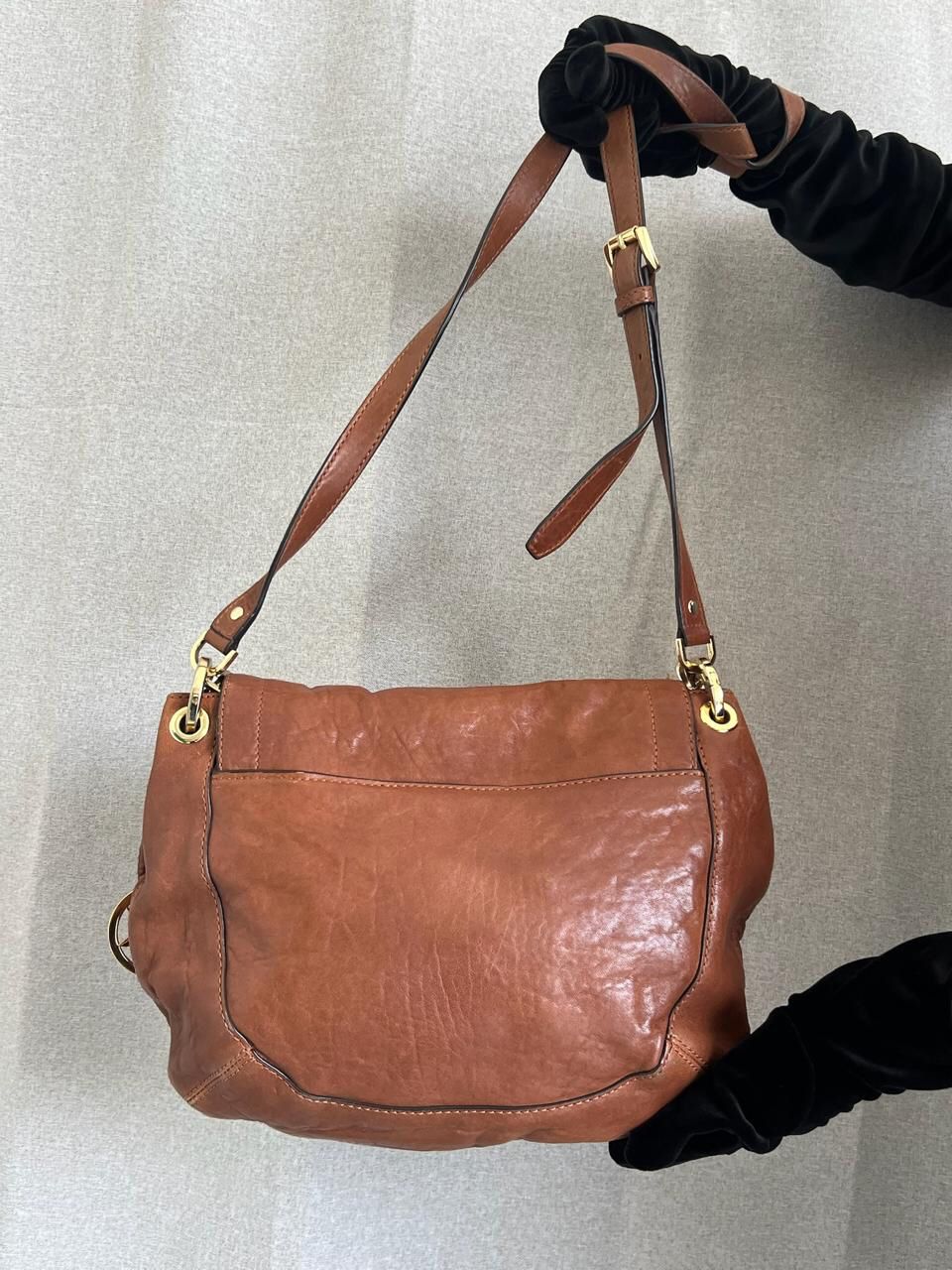 Michael Kors Tan Leather Elyse Crossbody Bag