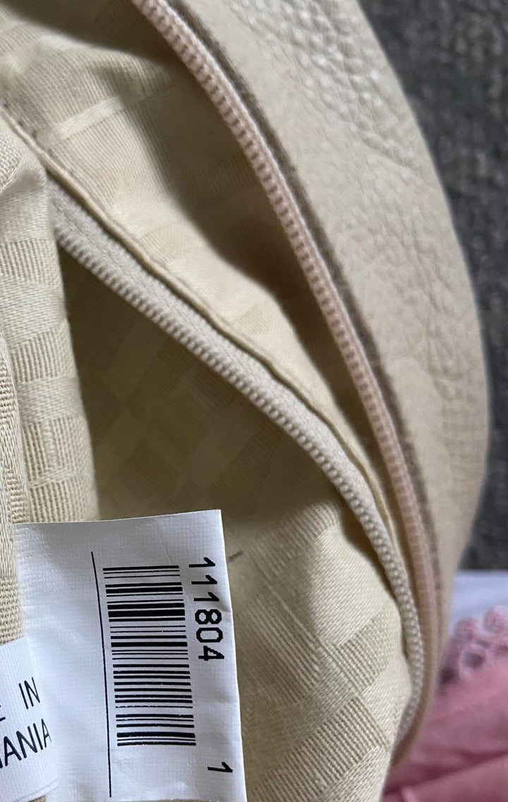 Furla Ivory Leather Laser-Cut Hobo Bag