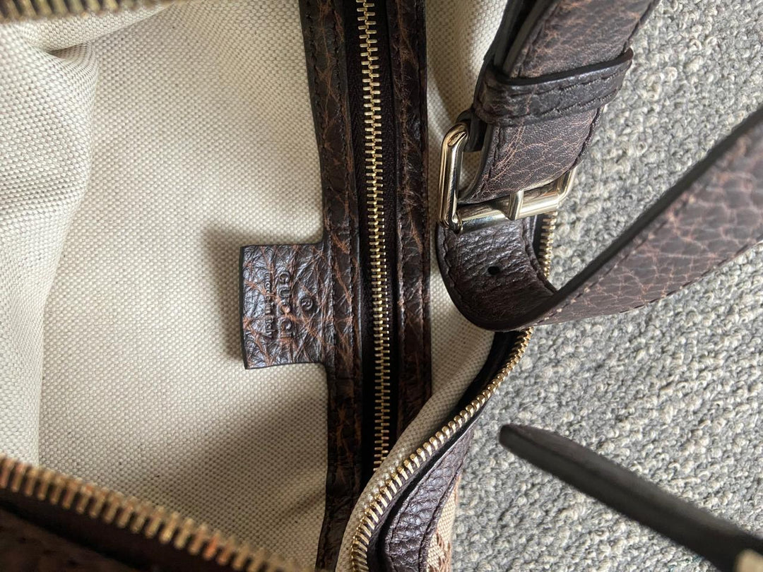 Gucci Diamante Canvas and Leather Catherine Hobo