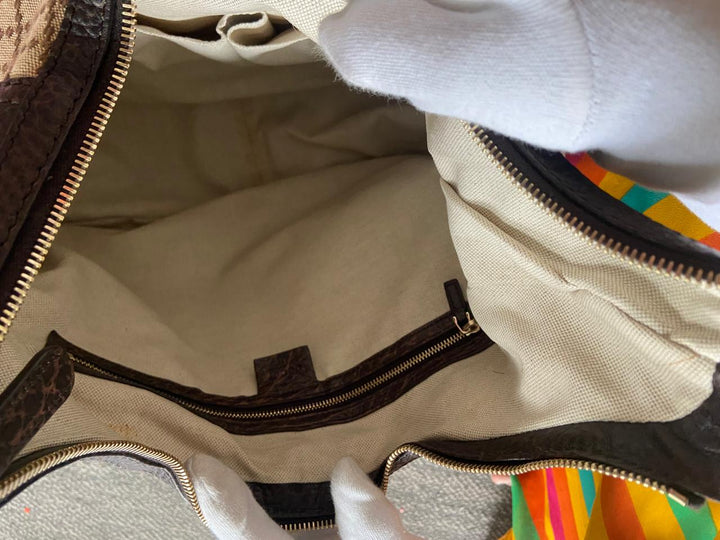Gucci Diamante Canvas and Leather Catherine Hobo