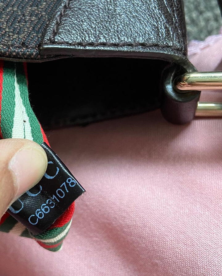 Gucci Black Canvas Guccissima Shoulder Bag