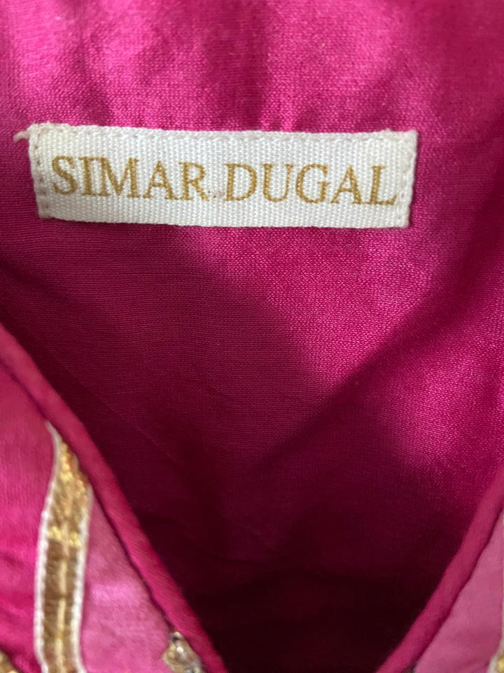 Simar Dugal Pink Embroidered Suit Set