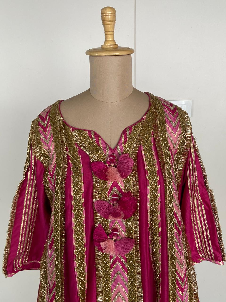 Simar Dugal Pink Embroidered Suit Set