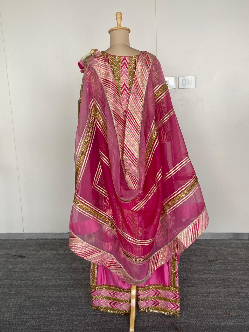 Simar Dugal Pink Embroidered Suit Set